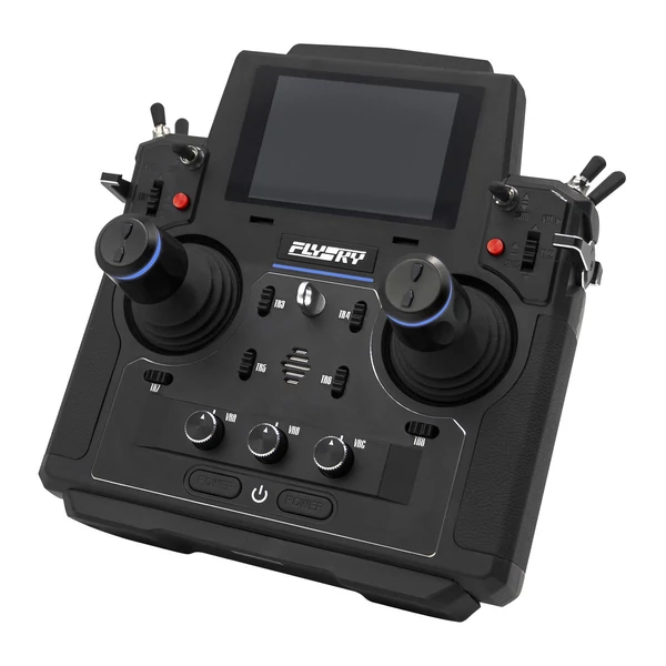 FLYSKY 2.4G adó, 18 csatorna, 5D Hall-érzékelős karok, AFHDS 3, 3,5" érintőkijelző RC járműhöz (alumínium doboz csomagolás)