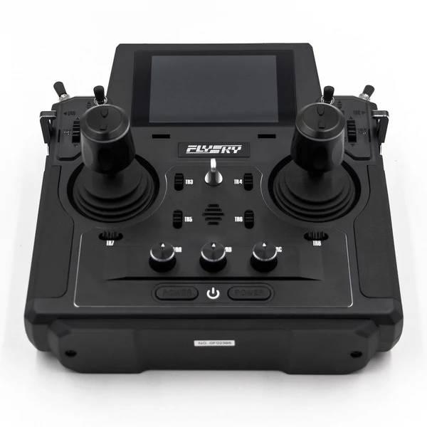 FLYSKY 2.4G adó, 18 csatorna, 5D Hall-érzékelős karok, AFHDS 3, 3,5" érintőkijelző RC járműhöz (alumínium doboz csomagolás)