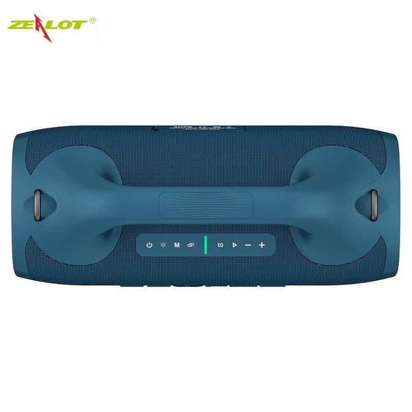 ZEALOT S79 100W hordozható vezeték nélküli hangszóró - 24000mAh akkumulátor, színes fények, IPX7 vízálló, HiFi hangzás, BT 5.2 basszussal - Narancs