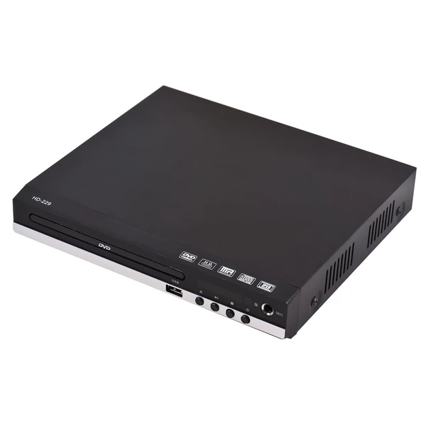 HD-229 Otthoni DVD-lejátszó, digitális multimédia lejátszó, U-lemez lejátszás, HD AV kimenet, távirányítóval