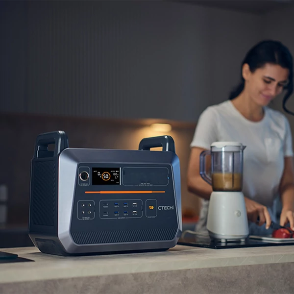 ctechi st2000 hordozható áramforrás kempingezéshez és utazáshoz - 2000w, 15 kimenet, 1536wh lifepo4 akkumulátorral