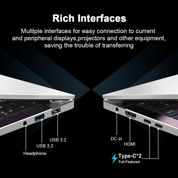 Grafikai tervezésre alkalmas 15,6 hüvelykes kijelzővel, AMD Ryzen 5 laptop 1 TB SSD-vel és DDR5 RAM-mal, WiFi 6 támogatással