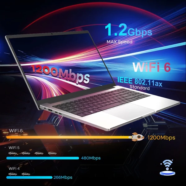 Grafikai tervezésre alkalmas 15,6 hüvelykes kijelzővel, AMD Ryzen 5 laptop 1 TB SSD-vel és DDR5 RAM-mal, WiFi 6 támogatással