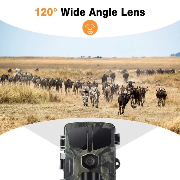 4K 50 MP vadkamera éjjellátó mozgásérzékelős IP65 vízálló vadász kamera