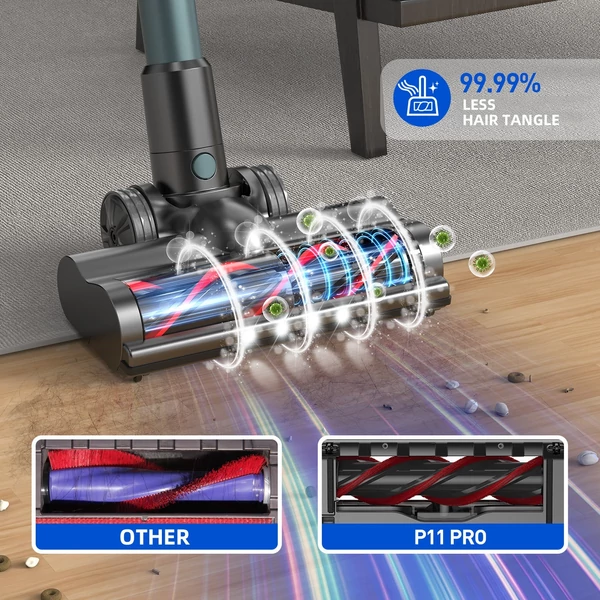 teendow p11pro vezeték nélküli porszívó - nagy szívóerő, hosszú üzemidő - Fekete