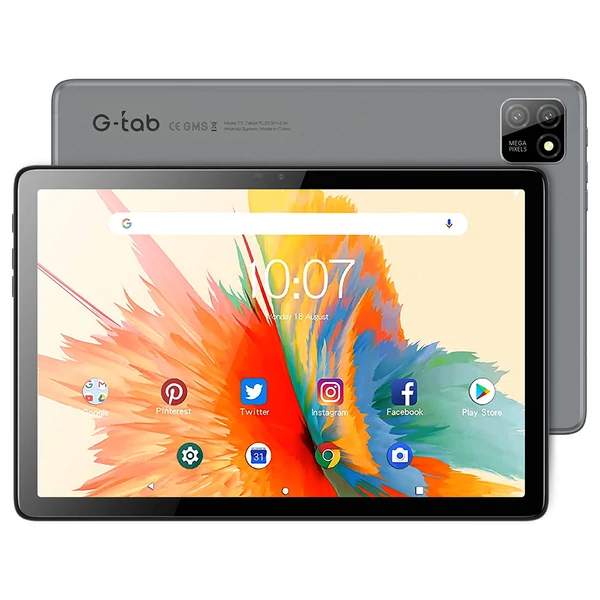 G-tab T11 10.1" Android tablet, Spreadtrum T606, 4GB RAM, 128GB ROM, HD Incell kijelző, védőtok és érintőceruza
