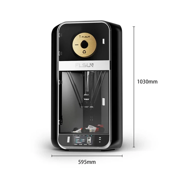 FLSUN S1 Pro 3D nyomtató, 1200mm/s sebesség, 7'' Klipper, 350℃ fém hotend, szárító doboz, nyomtatási méret Φ320*320*430 mm³
