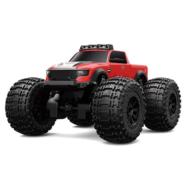 Akvatikus távirányítású autó, 2.4GHz 4WD terepjáró, fényszórókkal, vízálló stuntszett gyerekeknek - Piros, 1 akkumulátor