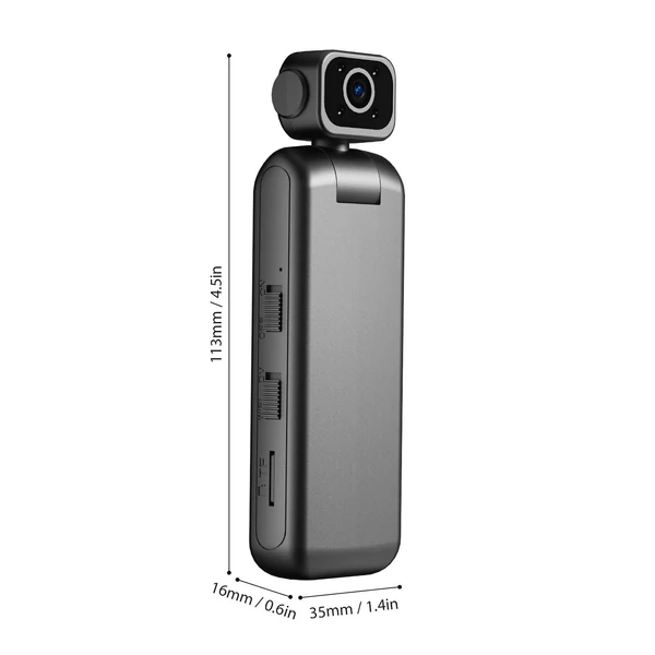 AG13 Hordozható 2K Viselhető Testkamera Hang- és Videófelvétellel, WiFi Mini Digitális Videókamera