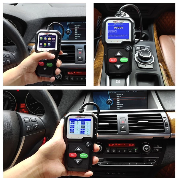 KONNWEI OBDII CAN Diagnosztikai Eszköz Autókód Olvasó KW680 Motorhiba Jelző Fény Szkenner OBD II Szkenner 1996-tól gyártott autókhoz