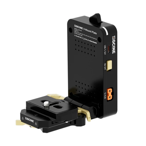 ZGCINE V rögzítőelem V Lock akkumulátor adapter D-TAP USB-C kimenetekkel, 38mm ARCA gyorskioldó DSLR kamerákhoz és állványhoz