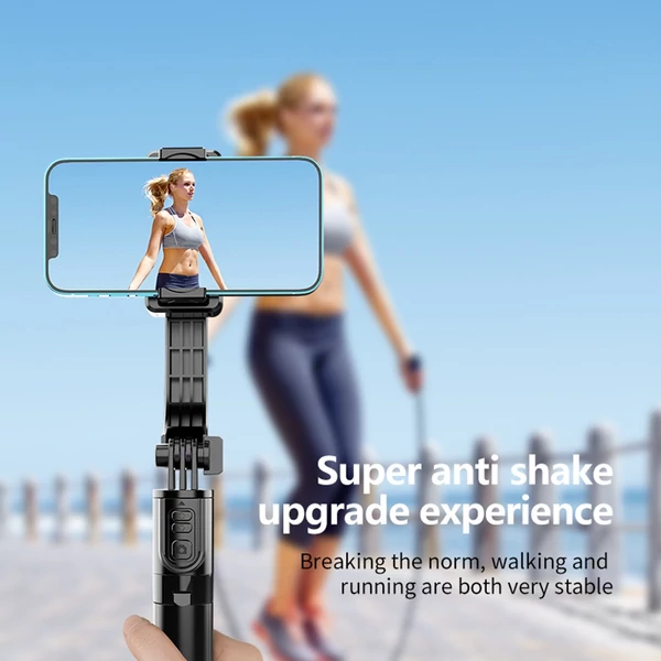 C08 Kihúzható telefonos gimbal stabilizátor, szelfibot állvány távirányítóval, vloghoz, élő közvetítéshez, online videókhoz
