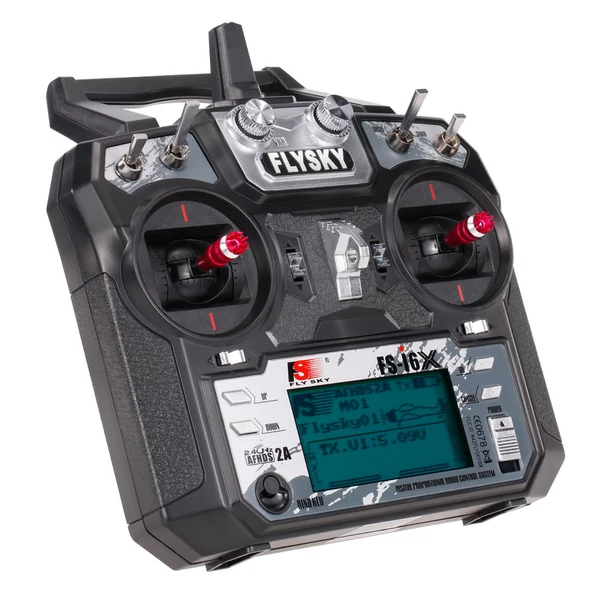 Flysky FS-i6X 2,4 GHz 10 csatornás AFHDS 2A RC adó FS-iA6B vevővel drónhoz, repülőhöz, helikopterhez