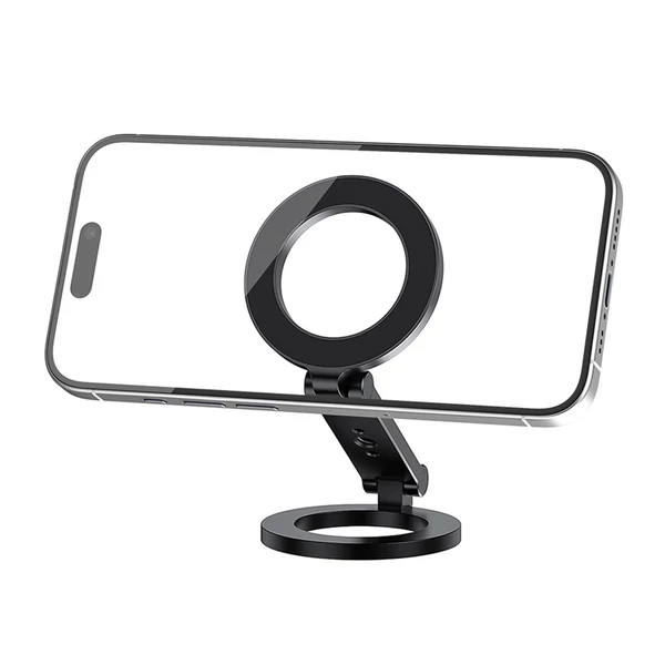 VRIG Kétoldalas mágneses telefontartó, összecsukható asztali állvány iPhone 16/15/14/13/12 és Android készülékekhez