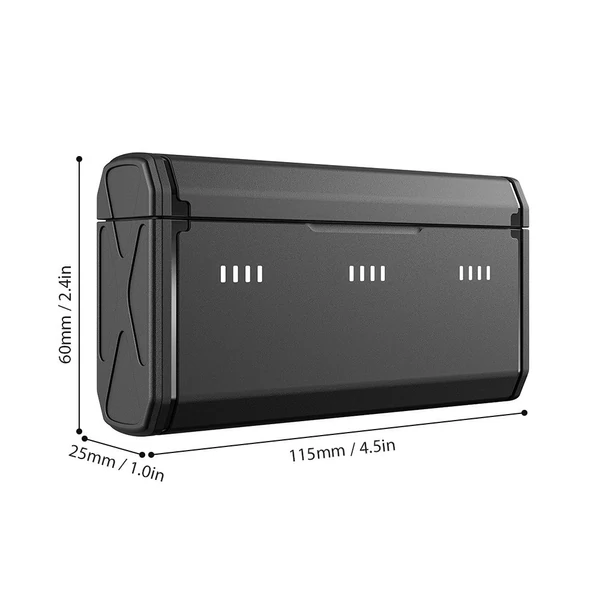 TELESIN Sportkamera akkumulátortöltő készlet: 1 db 3-slot töltő, 2 db 1950mAh akku GoPro Hero 13-hoz