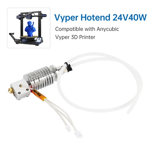 Vyper Hotend 24V40W 3D nyomtatóhoz, kompatibilis Anycubic Vyperrel, 0,4 mm rézfúvóka, alumínium hőblokk, 1,75 mm filamenthez