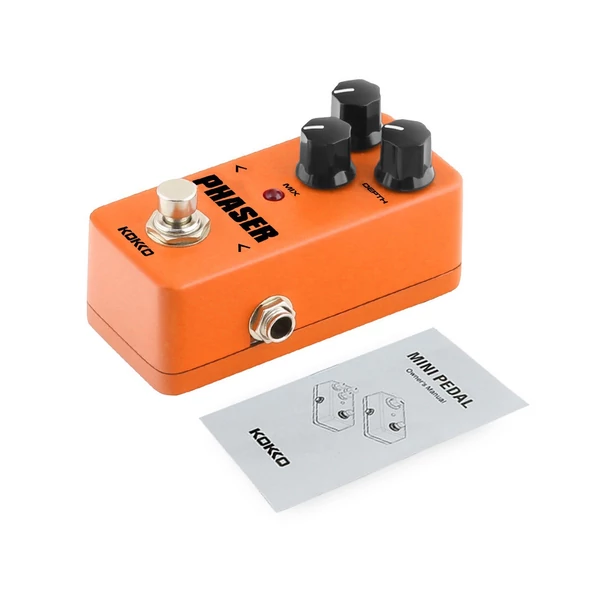 KOKKO FPH2 Phaser elektromos gitár effekt pedál, hordozható analóg pedál 3 vezérlőgombbal, True Bypass elektromos gitárhoz