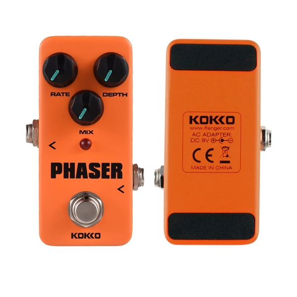 KOKKO FPH2 Phaser elektromos gitár effekt pedál, hordozható analóg pedál 3 vezérlőgombbal, True Bypass elektromos gitárhoz