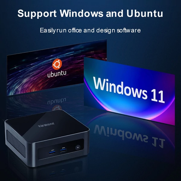 Ninkear N13 mini pc gaming erős mini számítógép 16GB RAM, 1TB SSD, i5-1340P, WiFi6, nagy felbontású kijelző miniszámítógép