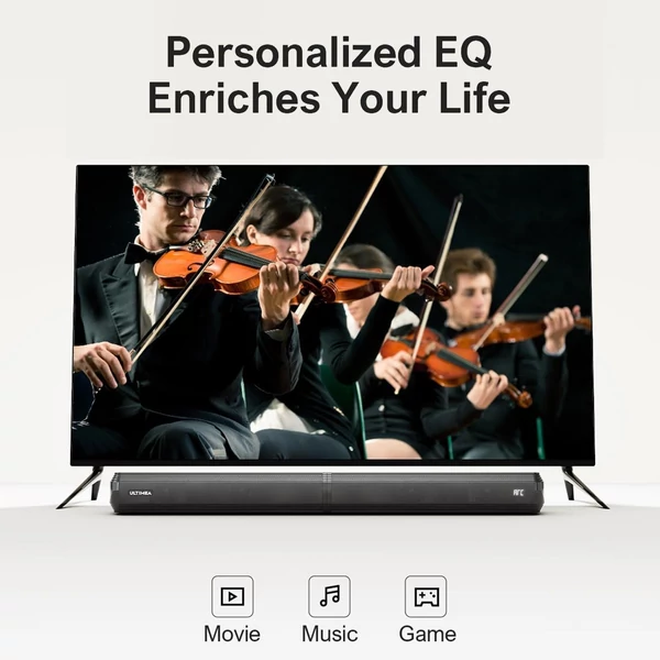ULTIMEA Apollo S40 2.2CH Bluetooth levehető soundbar TV-hez, 100W, 3 EQ mód, állítható basszus, ARC/Optikai/Aux/Fali rögzítés