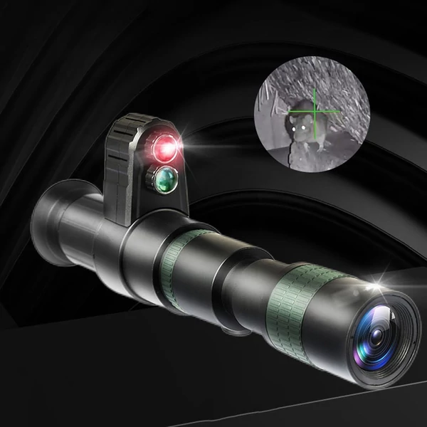 Monokulár digitális infravörös éjjellátó eszköz, 200-300m, 38-48 mm átmérőjű távcsőhöz, teljes sötétben használható - B típus