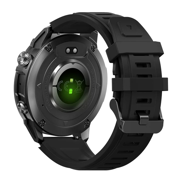 Zeblaze Stratos 2 Plus GPS okosóra, 1.43" AMOLED kijelző, GPS, 60 sport mód, egészségkövetés, fitnesz és vezeték nélküli hívás - Fekete