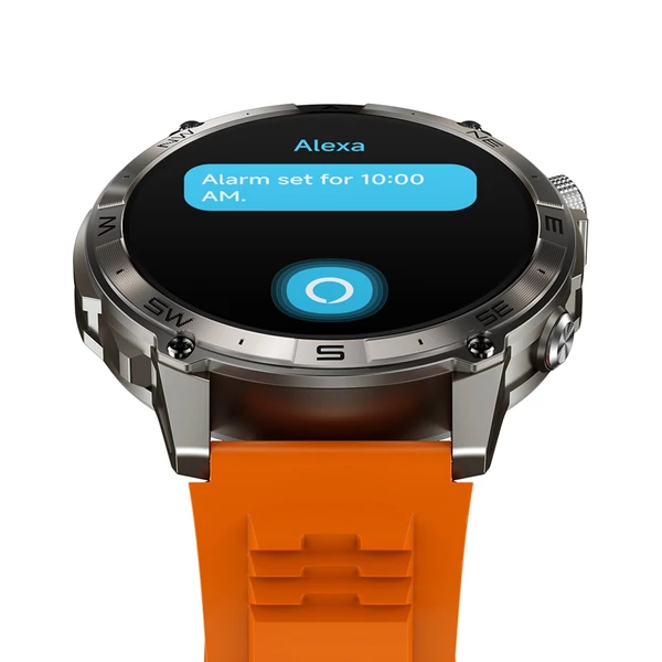 Zeblaze Stratos 2 Plus GPS okosóra, 1.43" AMOLED kijelző, GPS, 60 sport mód, egészségkövetés, fitnesz és vezeték nélküli hívás - Narancs