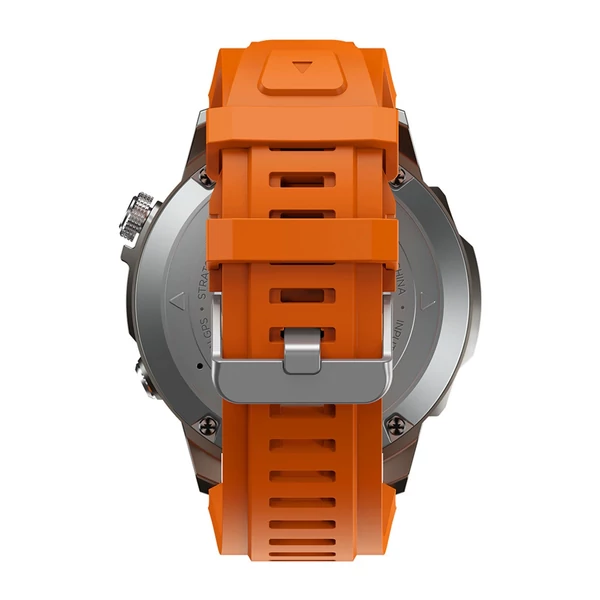Zeblaze Stratos 2 Plus GPS okosóra, 1.43" AMOLED kijelző, GPS, 60 sport mód, egészségkövetés, fitnesz és vezeték nélküli hívás - Narancs
