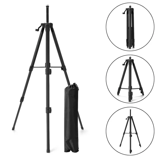 Multifunkciós 16 vonalas lézeres szintező 3° önszintező gép, tölthető lítium akkumulátorral, állítható tripod állvánnyal - 2 akkumulátor