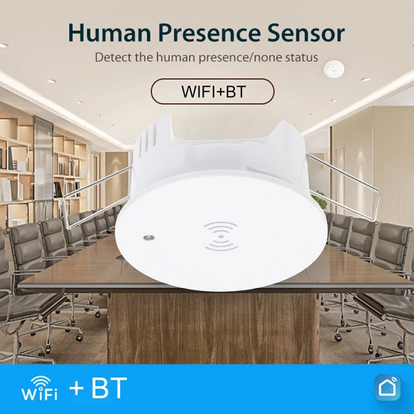 Emberi jelenlét-érzékelő, mozgás- és testhelyzet-detektor, BT5.0, 2.4GHz WiFi, hub nélkül működik - 1-es típus