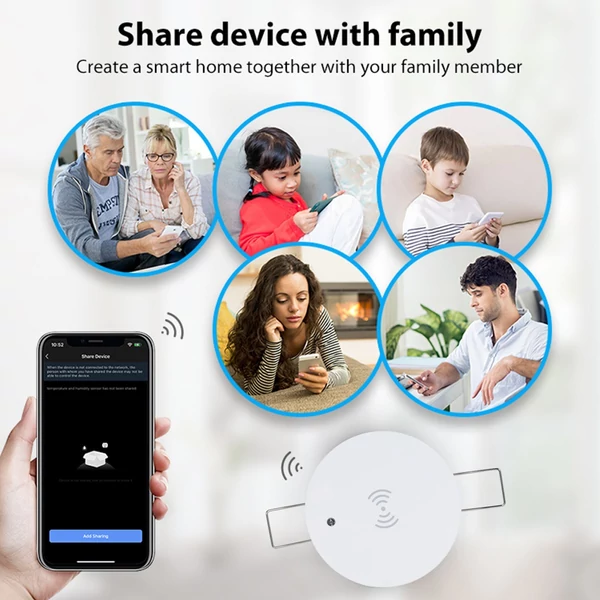Emberi jelenlét-érzékelő, mozgás- és testhelyzet-detektor, BT5.0, 2.4GHz WiFi, hub nélkül működik - 1-es típus