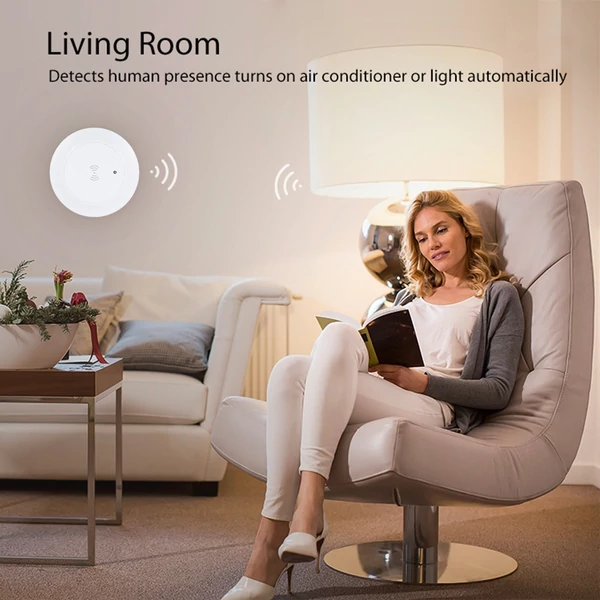 Emberi jelenlét-érzékelő, mozgás- és testhelyzet-detektor, BT5.0, 2.4GHz WiFi, hub nélkül működik - 2-es típus