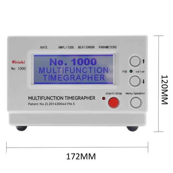 WeiShi No.1000 multifunkciós professzionális időmérő timegrapher mechanikus órateszter javítóknak és hobbi órásoknak