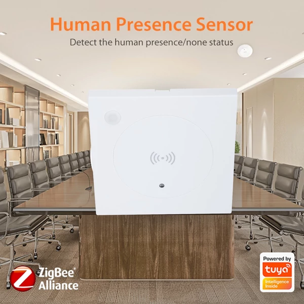 ZigBee jelenlétérzékelő, gyors mozgásdetektor, 24 GHz radar, megvilágítás érzékelés, emberi jelenlét, ZigBee átjáróval használható - 3-as típus
