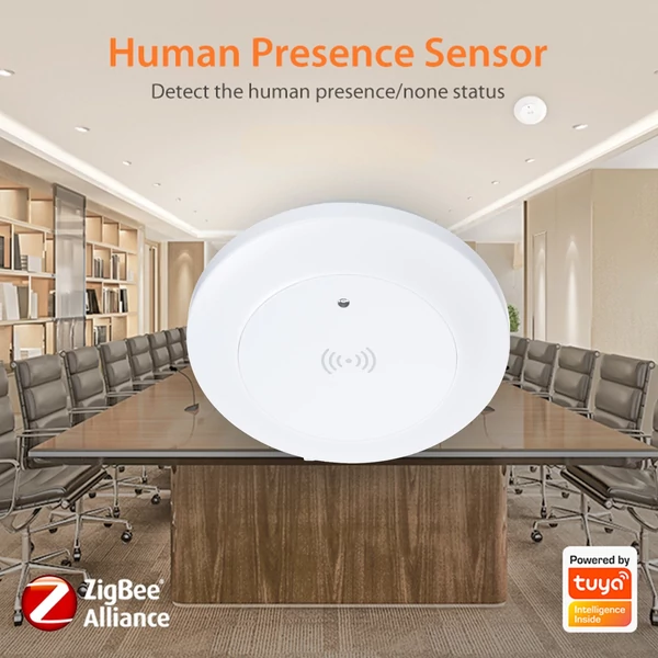 ZigBee jelenlétérzékelő, gyors mozgásdetektor, 24 GHz radar, megvilágítás érzékelés, emberi jelenlét, ZigBee átjáróval használható - 2-es típus