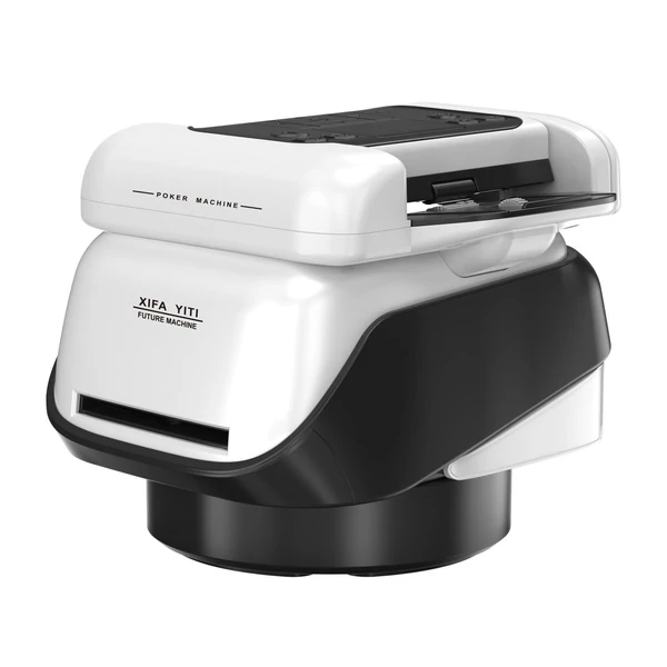 Automatikus 2 az 1-ben kártyakeverő és osztógép, 360°-os forgás, 2 pakli, újratölthető, 8 játékos támogatása, 10 000+ játékmód