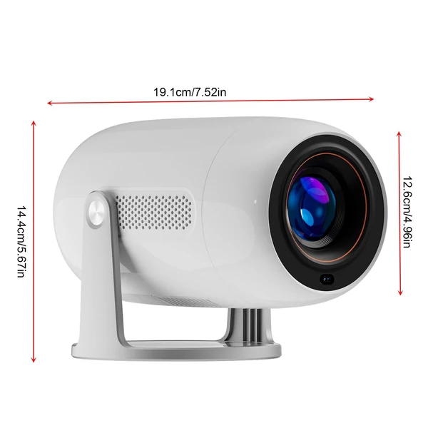 Hordozható Lenovo 100M 1080P okos projektor, WIFI és BT támogatással, automatikus trapézkorrekcióval, 4K kompatibilis, otthonra és kollégiumba