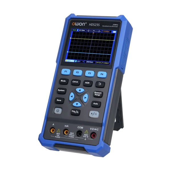 Owon 3 az 1-ben oszcilloszkóp multiméter hullámforma-generátor, 25MHz sávszélesség, 250MSa/s (egycsatornás), 125MSa/s (kétcsatornás)
