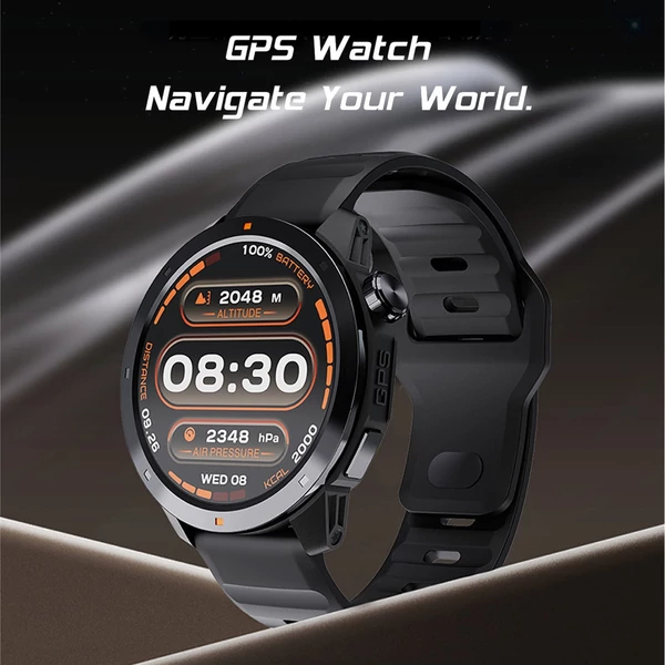 NORTH EDGE GPS sport okosóra – vezeték nélküli hívás, iránytű, magasságmérő, barométer, többfunkciós sportóra - Narancs