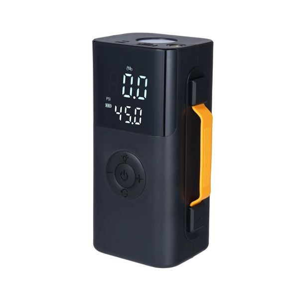 Autós bikázó és gumiinflátor, előre beállított nyomás, 14.8V akku, LED/SOS fény, autóhoz, biciklihez, motorhoz, kosárlabdához - 10000mAh 