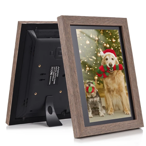 Andoer 10,1 hüvelykes WiFi digitális képkeret, 1280*800 IPS érintőkijelző, 16GB tárhely, automatikus forgatás, fotómegosztás APP-on keresztül