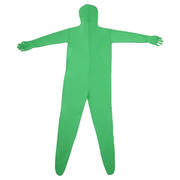 Teljes testű zöld chromakey ruha felnőtteknek, uniszex, fotózáshoz, videózáshoz, cosplayhez, fesztiválhoz, karneválhoz – 170 cm