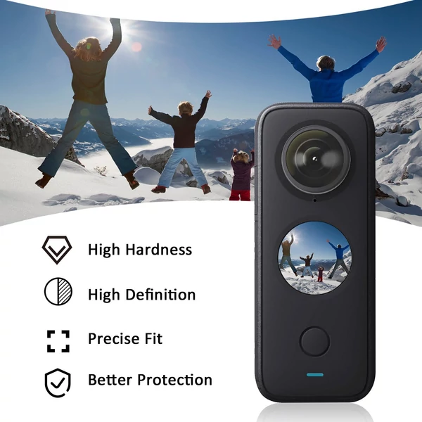 Akciókamera lencsevédő dupla optikai bevonattal, csere Insta360 ONE X2-hez (2 db)