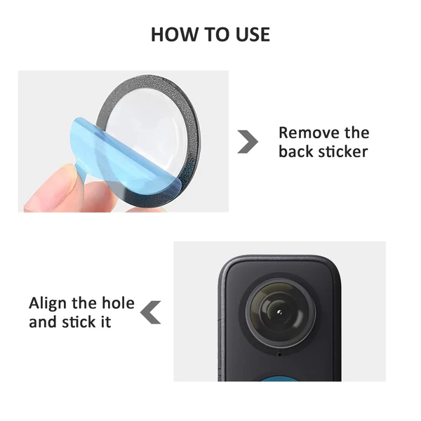 Akciókamera lencsevédő dupla optikai bevonattal, csere Insta360 ONE X2-hez (2 db)