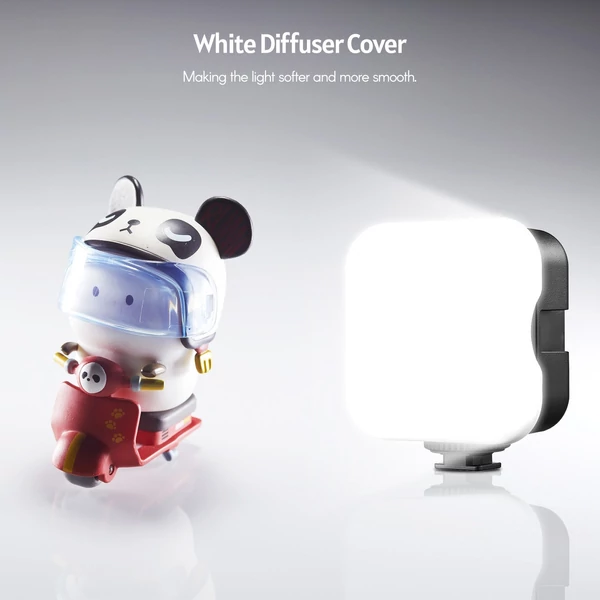 Godox LITEMONS LED6R RGB LED Videólámpa, újratölthető Mini Töltőfény 3200K-6500K, 13 fényhatás, mágneses rögzítés, 3 vakupapucs vloghoz és fotózáshoz