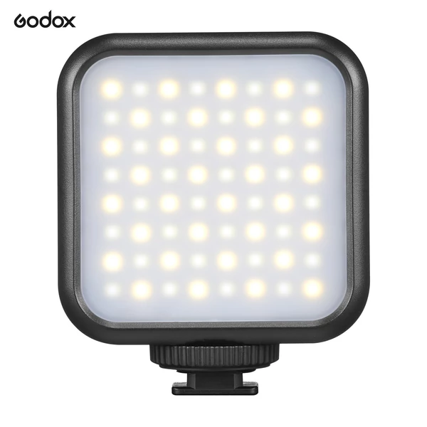 Godox LITEMONS LED6R RGB LED Videólámpa, újratölthető Mini Töltőfény 3200K-6500K, 13 fényhatás, mágneses rögzítés, 3 vakupapucs vloghoz és fotózáshoz