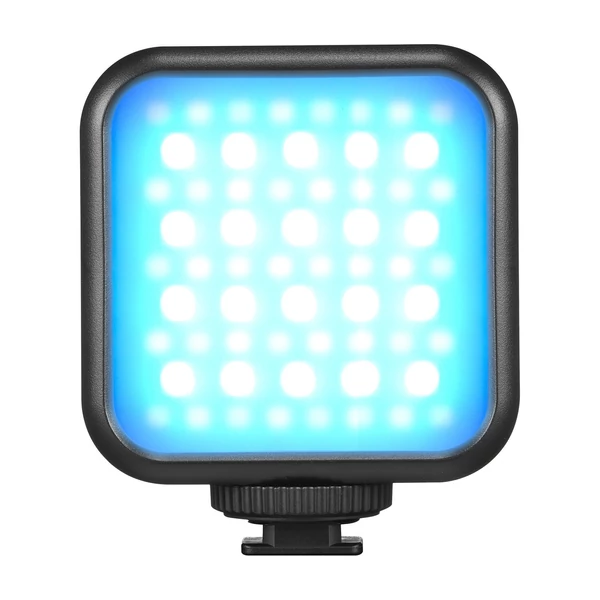 Godox LITEMONS LED6R RGB LED Videólámpa, újratölthető Mini Töltőfény 3200K-6500K, 13 fényhatás, mágneses rögzítés, 3 vakupapucs vloghoz és fotózáshoz