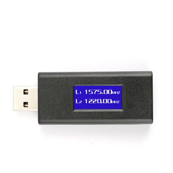 U típusú globális helymeghatározó rendszer L2 jelárnyékoló USB interfésszel, LED kijelzővel és fém tárolódobozzal