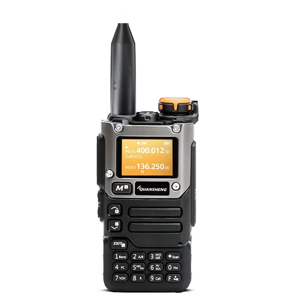 QUANSHENG UV-K6 5W Walkie Talkie, VHF UHF két sávos rádió, AM/FM vétel, NOAA időjárásriasztó, beépített akkumulátor, Type-C töltés