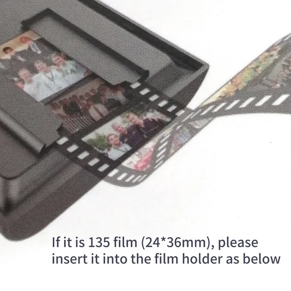Mobil filmes és diaszkenner 35mm/135mm negatívokhoz és diákhoz, LED háttérvilágítással, ingyenes appal, összecsukható, ajándékötlet